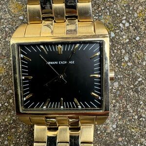 Armani exchange golden watch